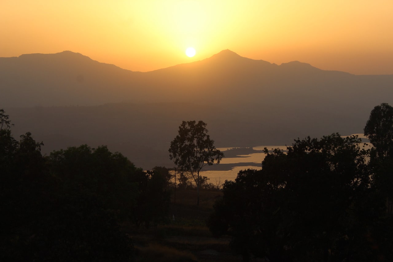 sunset at pawna lake